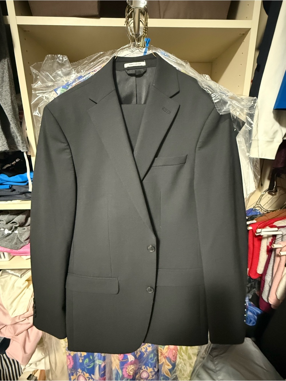 Bar III Men's Dark Gray Single-Breasted Suit Jacket